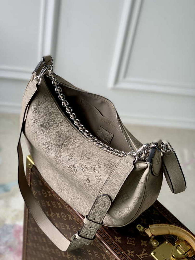 LV M22823 Louis Vuitton Baia MM Bag Mahina Galet Grey - Default Title - View 5