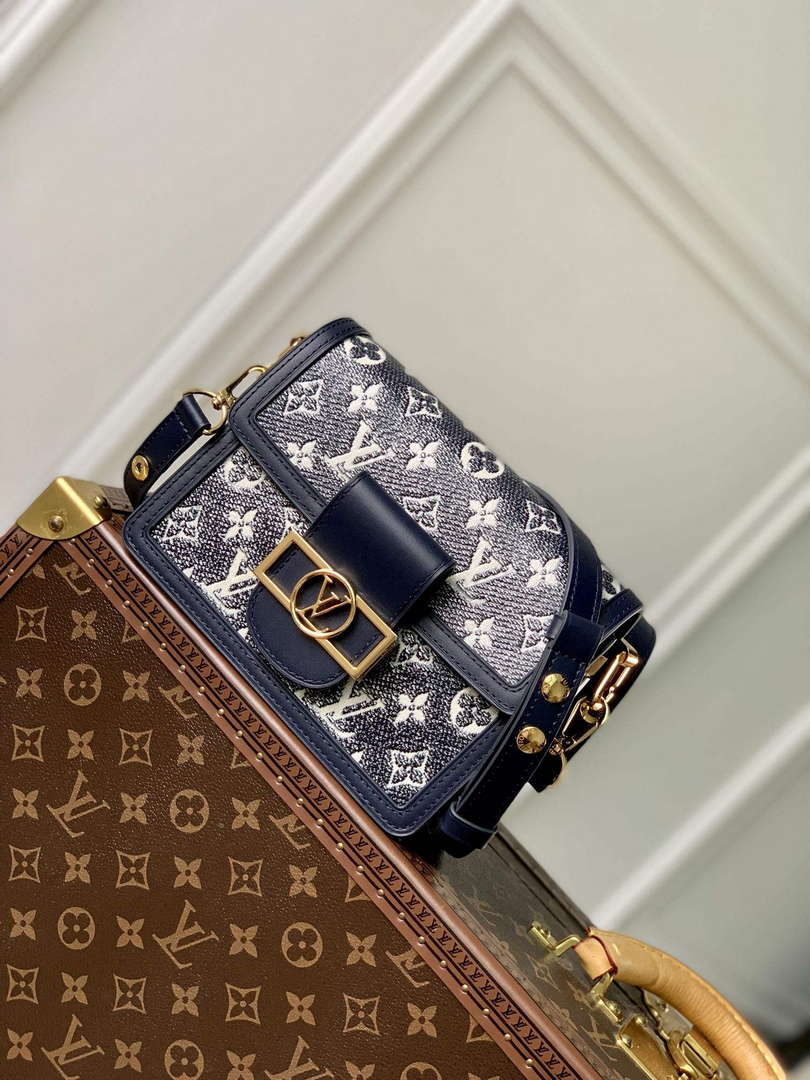 LV M22826 Louis Vuitton Mini Dauphine Handbag Blue - Default Title - View 1