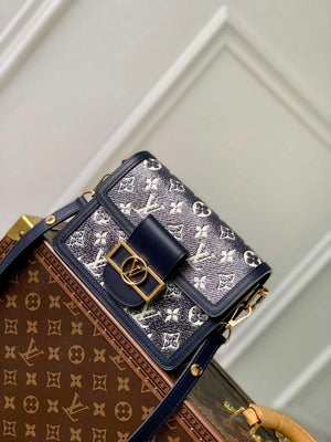 LV M22826 Louis Vuitton Mini Dauphine Handbag Blue - Default Title - View 2