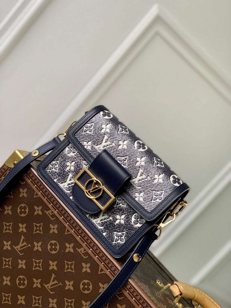 LV M22826 Louis Vuitton Mini Dauphine Handbag Blue - Default Title - View 2