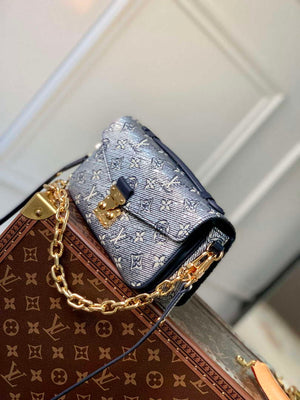 LV M22834 Louis Vuitton Pochette M¨¦tis East West Handbag Blue - Default Title - View 4