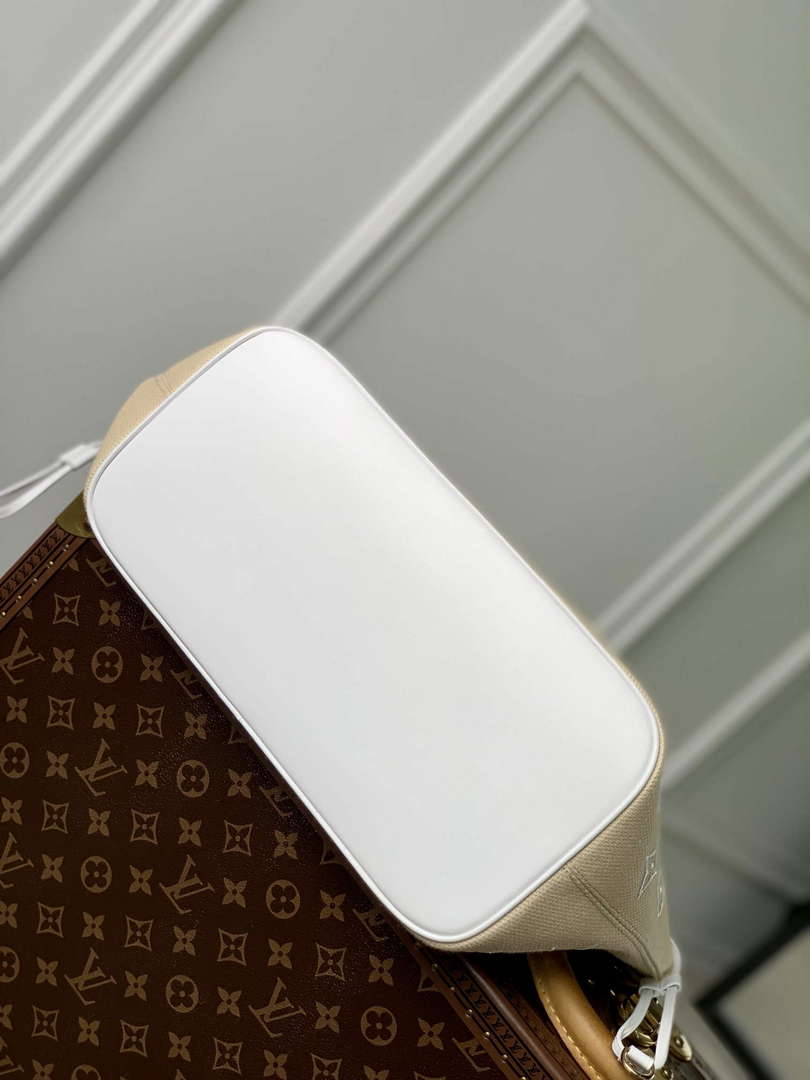 LV M22839 Louis Vuitton Neverfull MM Tote Bag White - Default Title - View 3
