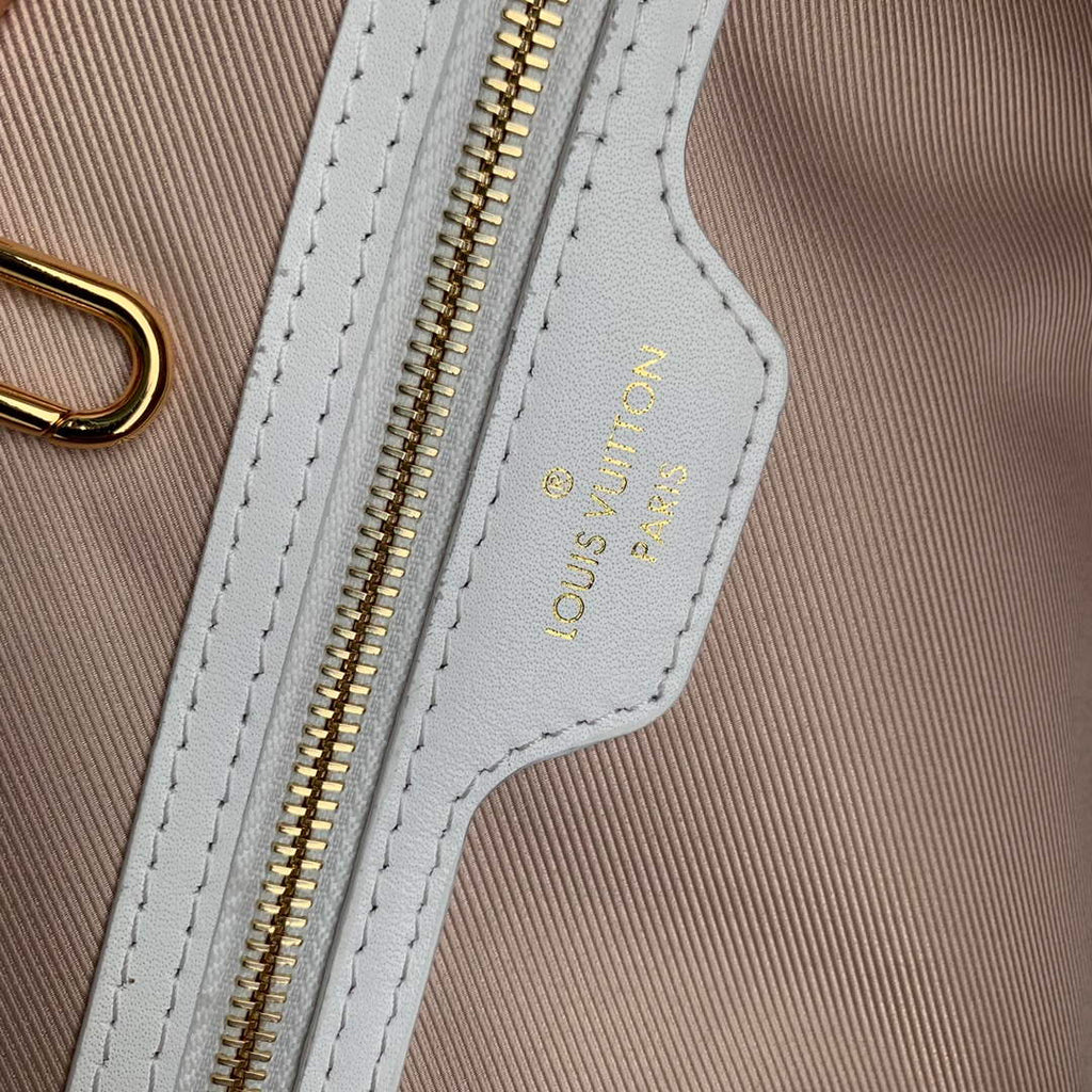 LV M22839 Louis Vuitton Neverfull MM Tote Bag White
