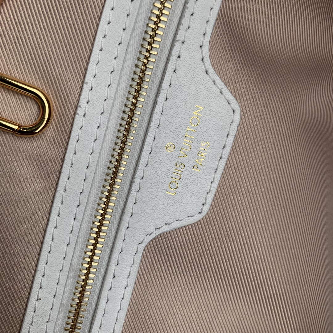 LV M22839 Louis Vuitton Neverfull MM Tote Bag White - Default Title - View 6