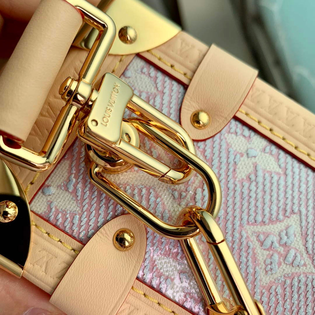 LV M22842 Louis Vuitton Side Trunk Handbag Pink