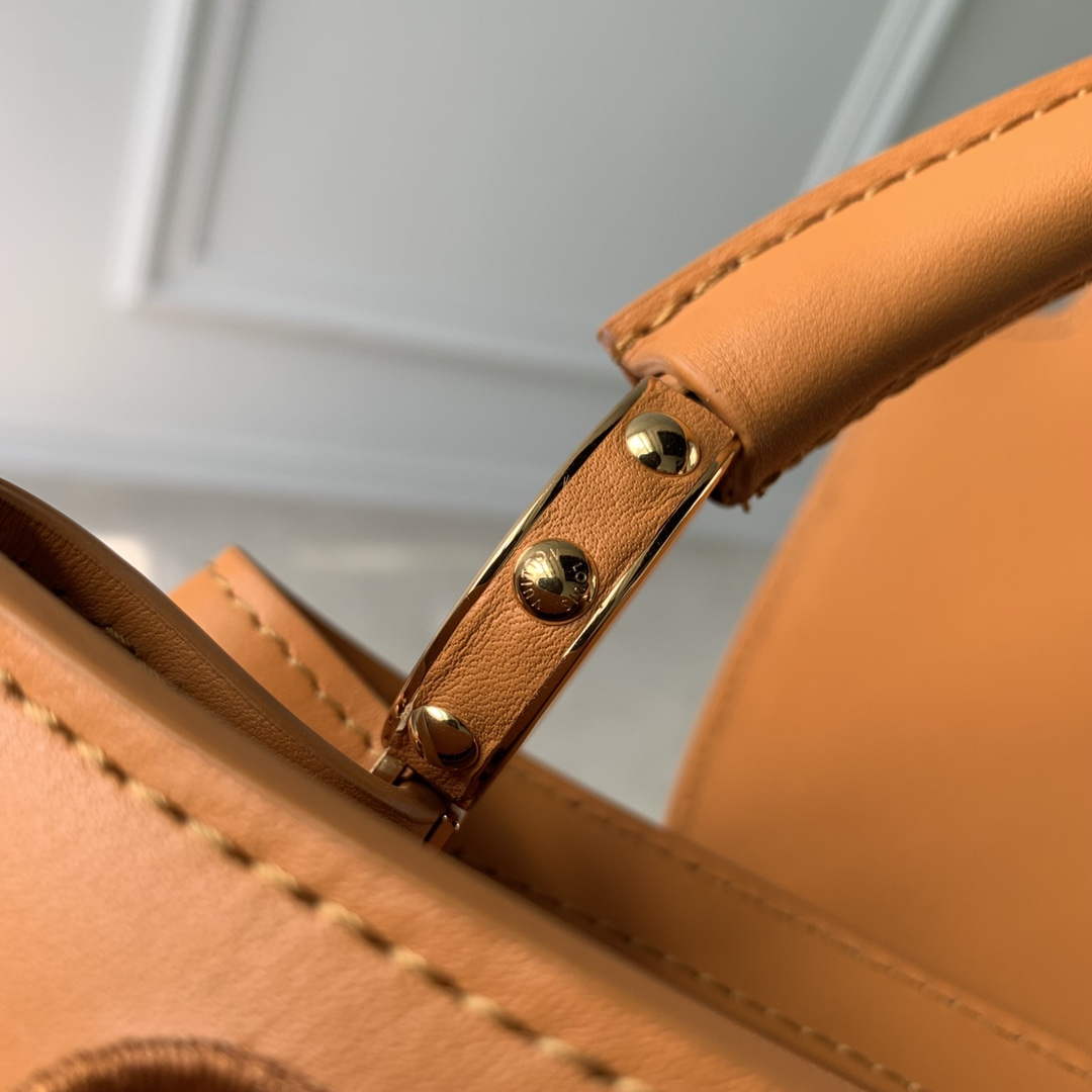 LV M22863 Louis Vuitton Capucines BB Handbag Saffron Yellow - Default Title - View 8