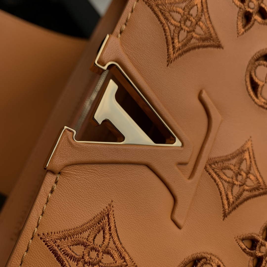 LV M22863 Louis Vuitton Capucines Mini Handbag Saffron Yellow - Default Title - View 5