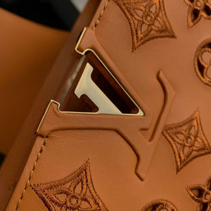 LV M22863 Louis Vuitton Capucines Mini Handbag Saffron Yellow - Default Title - View 5