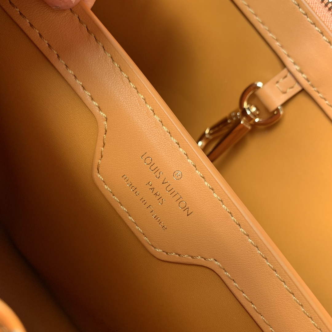 LV M22863 Louis Vuitton Capucines MM Handbag Saffron Yellow - Default Title - View 9