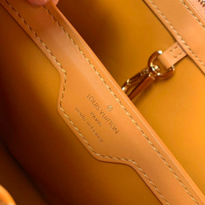 LV M22863 Louis Vuitton Capucines MM Handbag Saffron Yellow - Default Title - View 9