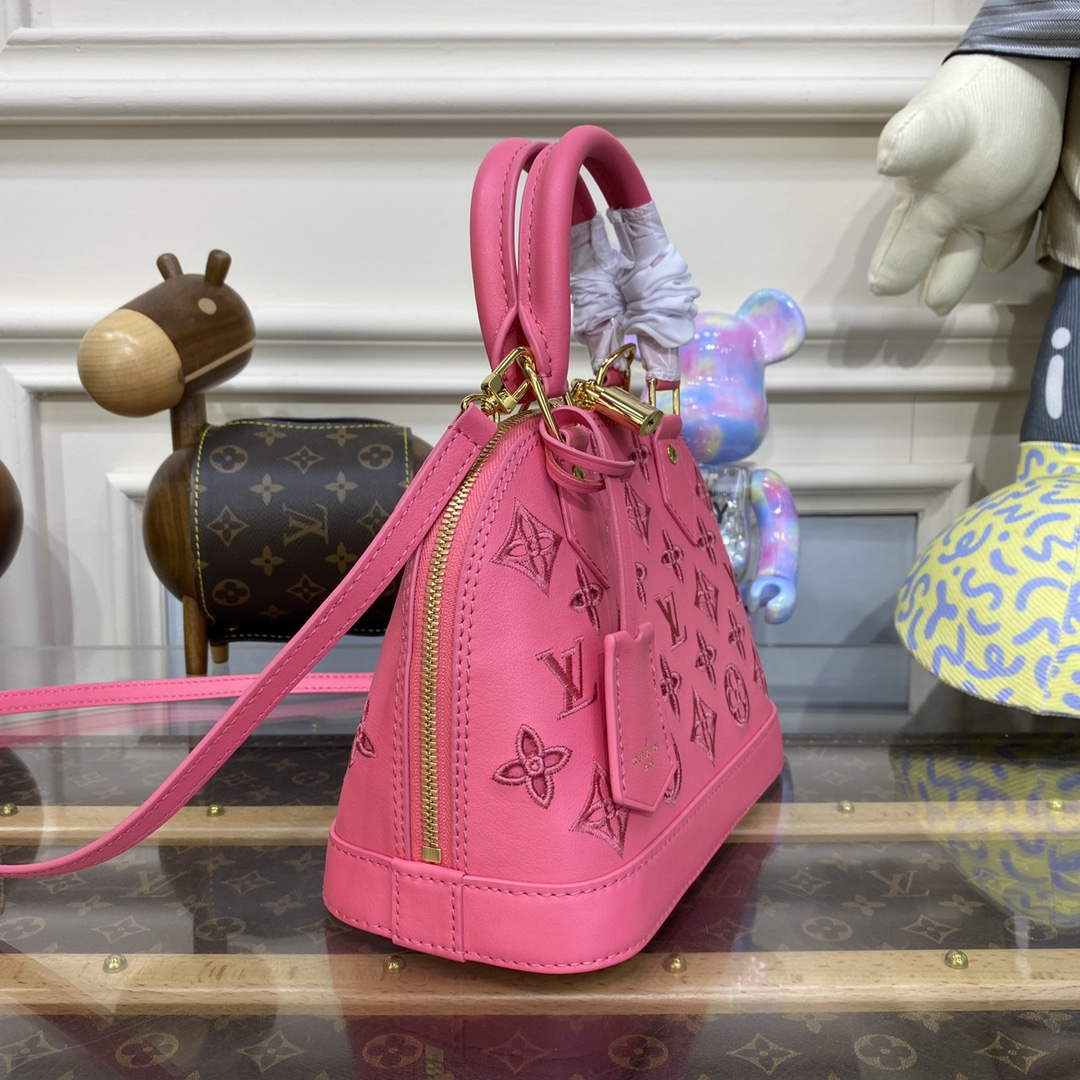 LV M22878 Louis Vuitton Alma BB Handbag Pink - Default Title - View 3
