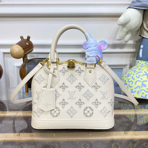 LV M22878 Louis Vuitton Alma BB Handbag White - Default Title - View 1