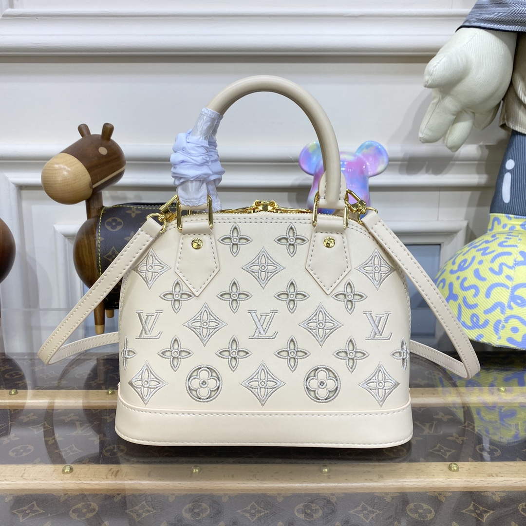 LV M22878 Louis Vuitton Alma BB Handbag White - Default Title - View 2