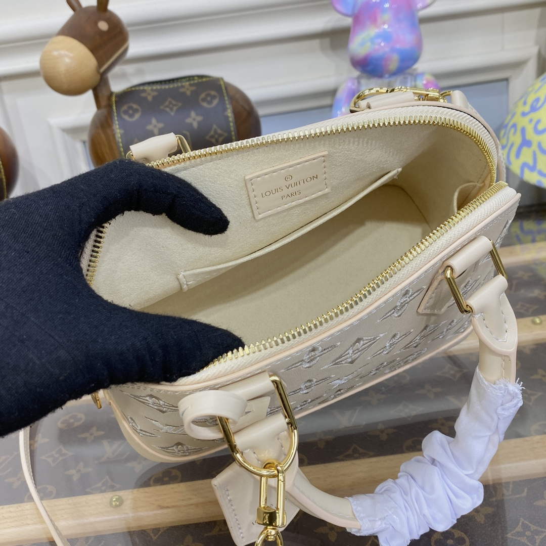 LV M22878 Louis Vuitton Alma BB Handbag White - Default Title - View 9