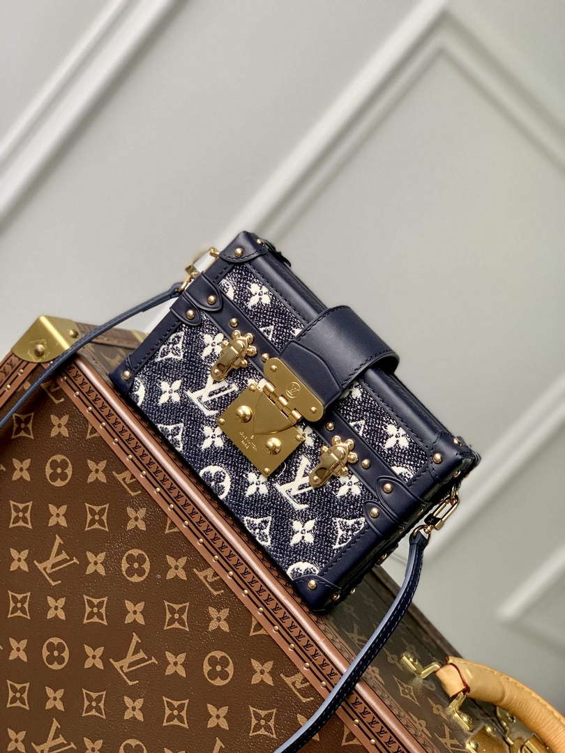 LV M22882 Louis Vuitton Petite Malle Handbag Blue - Default Title - View 1