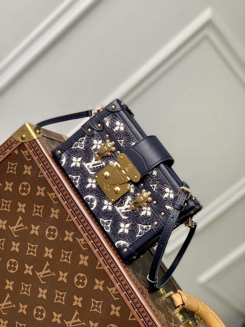 LV M22882 Louis Vuitton Petite Malle Handbag Blue - Default Title - View 2