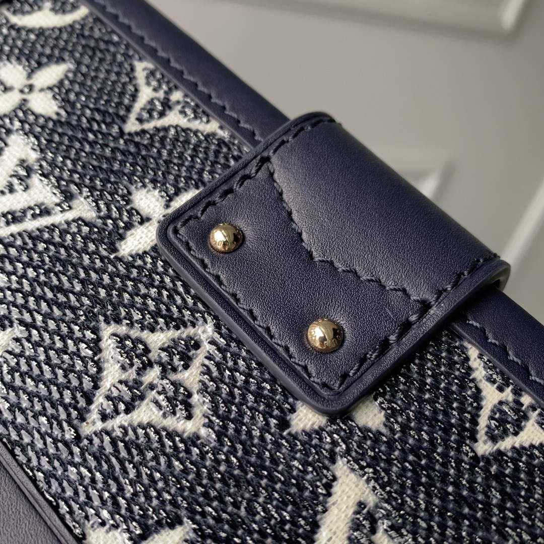 LV M22882 Louis Vuitton Petite Malle Handbag Blue - Default Title - View 6