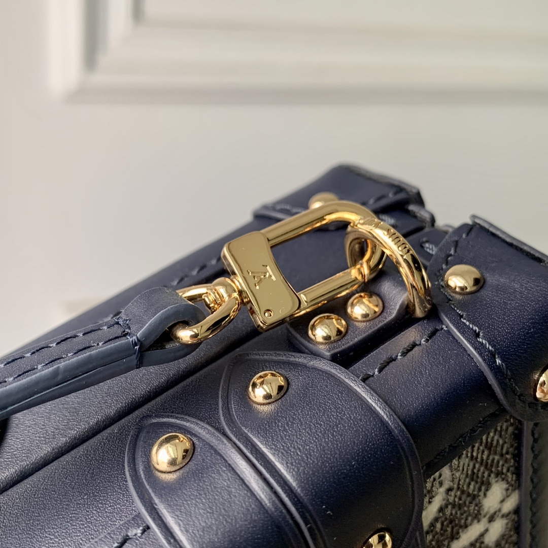 LV M22882 Louis Vuitton Petite Malle Handbag Blue - Default Title - View 9