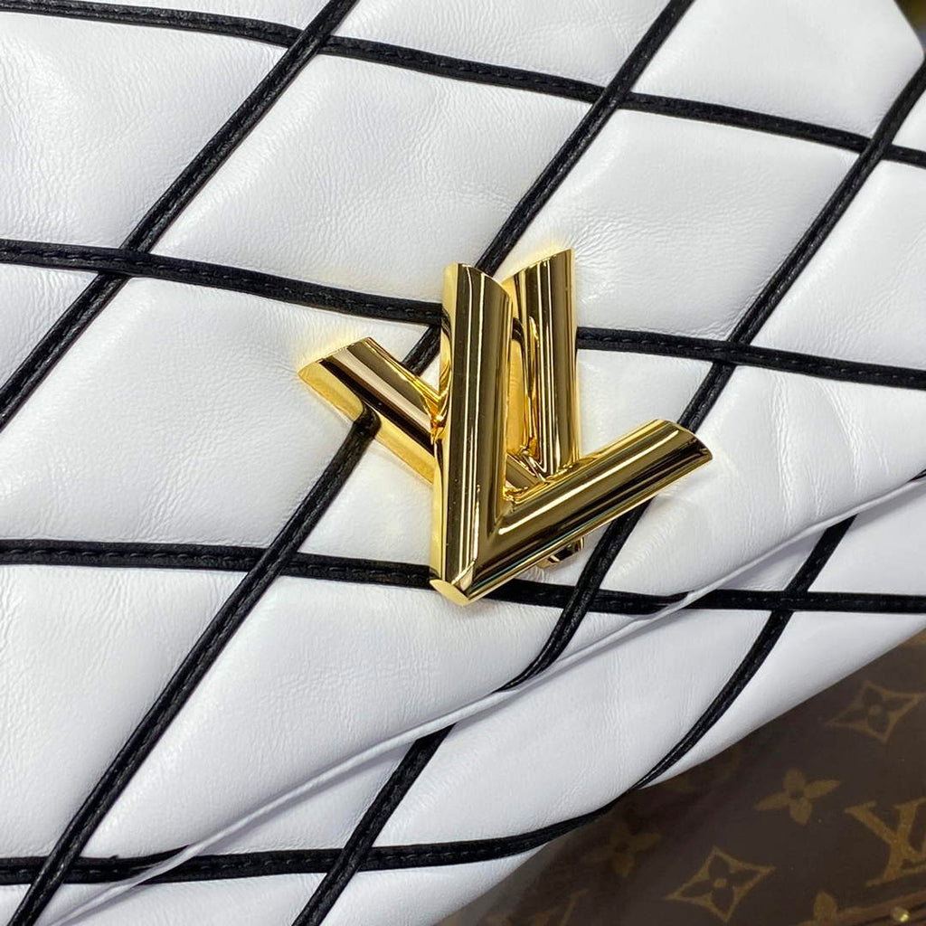 LV M22890 Louis Vuitton GO-14 MM Bag White/Black