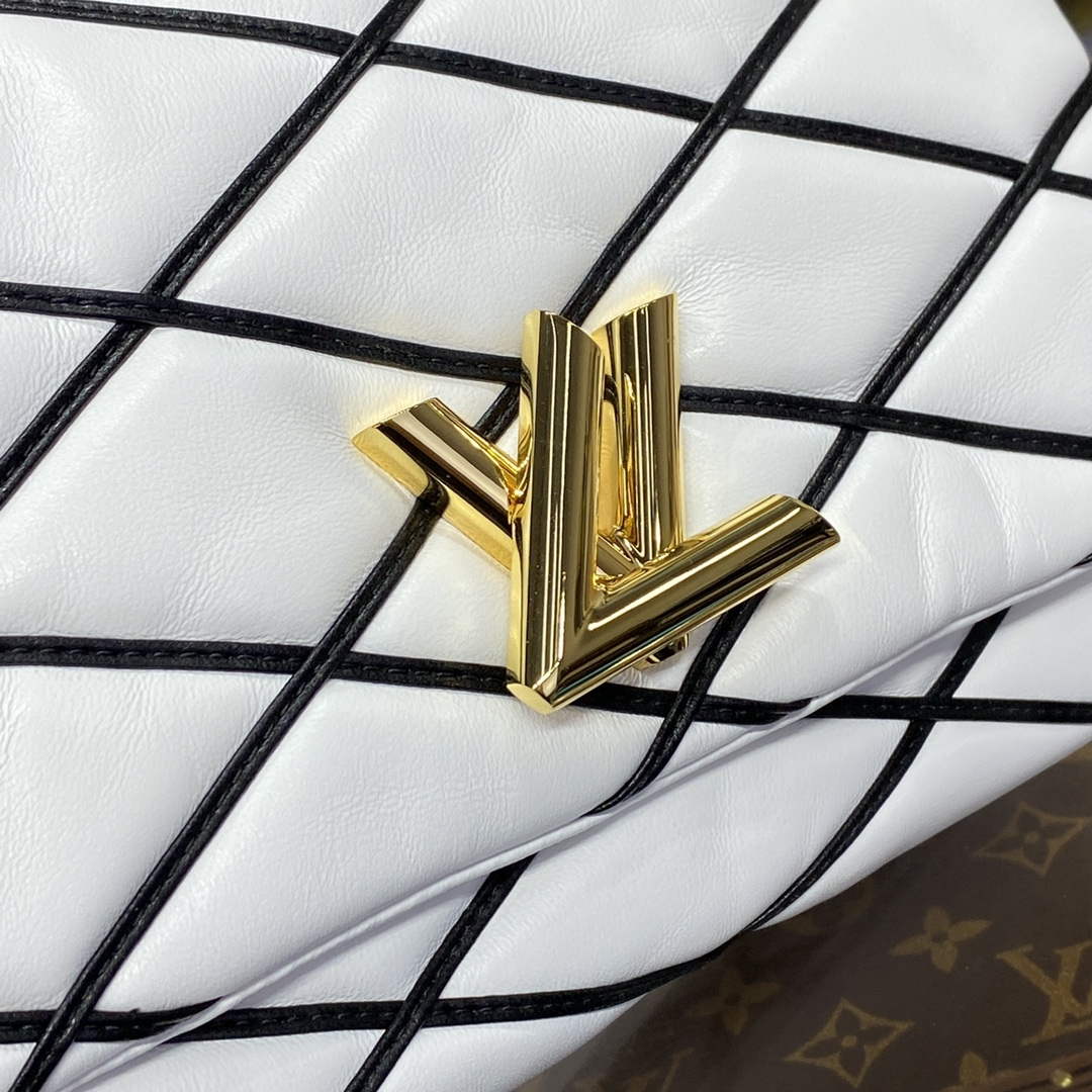 LV M22890 Louis Vuitton GO-14 MM Bag White/Black - Default Title - View 5