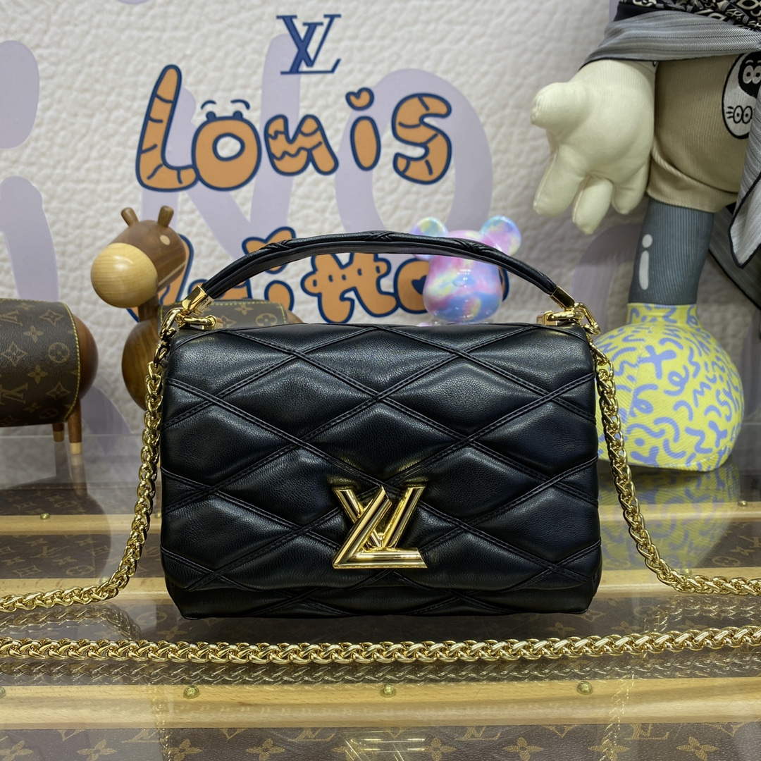 LV M22891 Louis Vuitton GO-14 MM Bag Black - Default Title - View 1