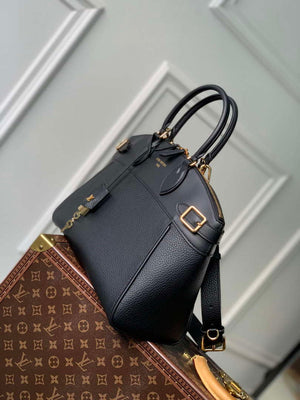 LV M22914 Louis Vuitton Lock It MM Bag Black - Default Title - View 3