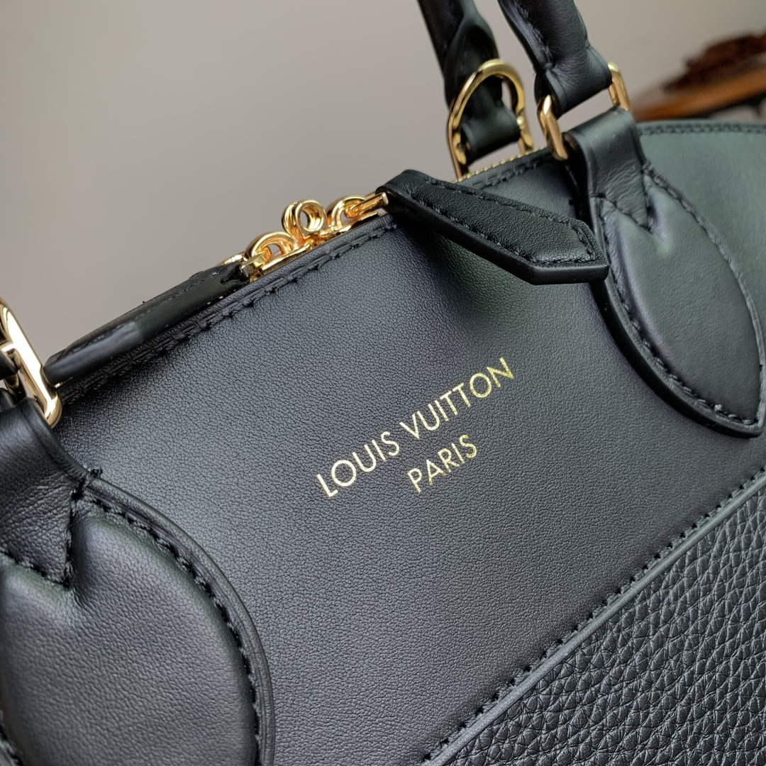 LV M22914 Louis Vuitton Lock It MM Bag Black - Default Title - View 6