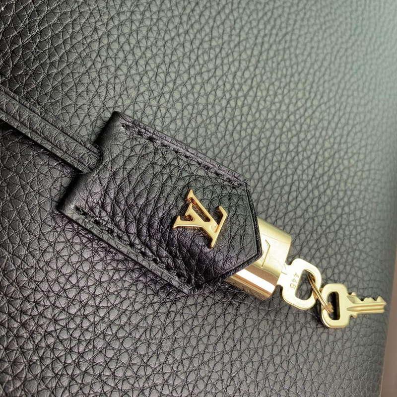 LV M22914 Louis Vuitton Lock It MM Bag Black - Default Title - View 7