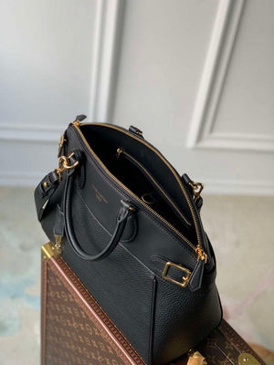 LV M22914 Louis Vuitton Lock It MM Bag Black - Default Title - View 9