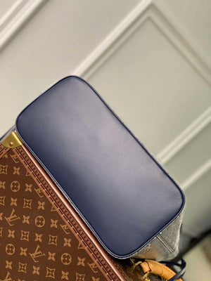 LV M22921 Louis Vuitton Neverfull MM Tote Bag Blue - Default Title - View 4