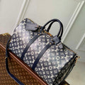 LV M22923 Louis Vuitton Keepall Bandouliere 45 Bag Blue - Default Title - View 1