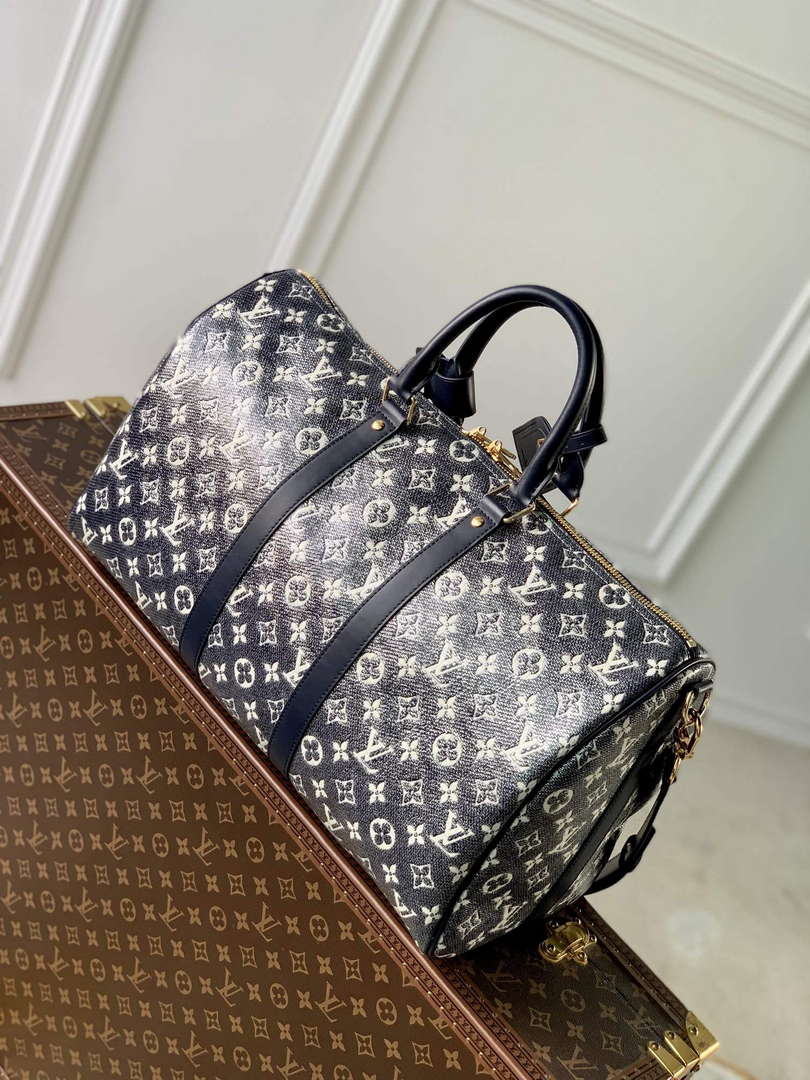 LV M22923 Louis Vuitton Keepall Bandouliere 45 Bag Blue