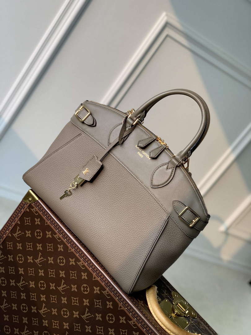 LV M22927 Louis Vuitton Lock It MM Bag Earth - Default Title - View 4