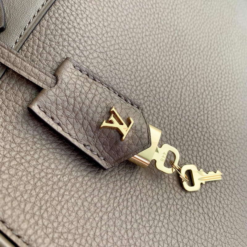 LV M22927 Louis Vuitton Lock It MM Bag Earth - Default Title - View 6