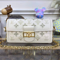 LV M22955 Louis Vuitton Dauphine East West Handbag Beige - Default Title - View 1