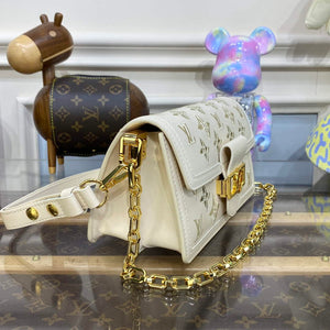 LV M22955 Louis Vuitton Dauphine East West Handbag Beige - Default Title - View 3