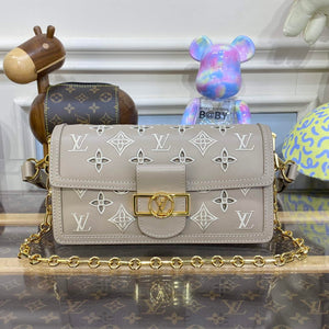 LV M22955 Louis Vuitton Dauphine East West Handbag Khaki - Default Title - View 1