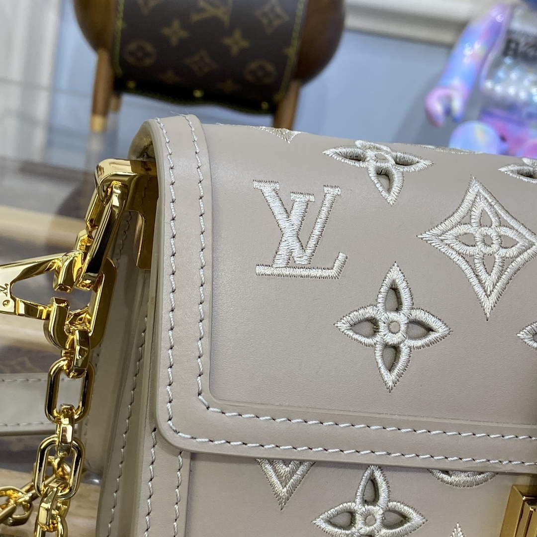 LV M22955 Louis Vuitton Dauphine East West Handbag Khaki - Default Title - View 6