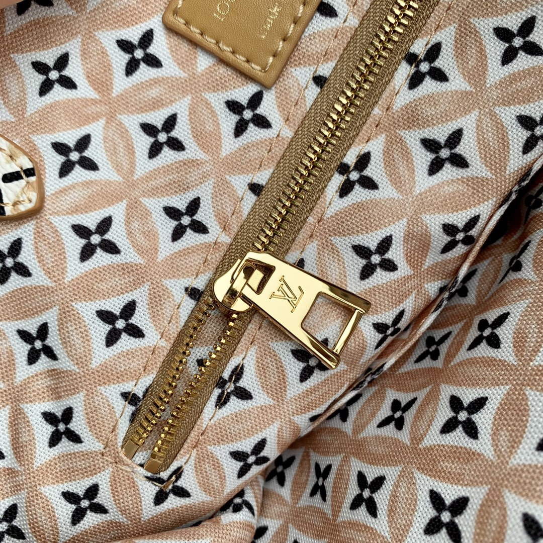 LV M22975 Louis Vuitton OnTheGo MM Tote Bag Beige - Default Title - View 6