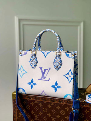 LV M22976 Louis Vuitton OnTheGo PM Handbag Blue - Default Title - View 1