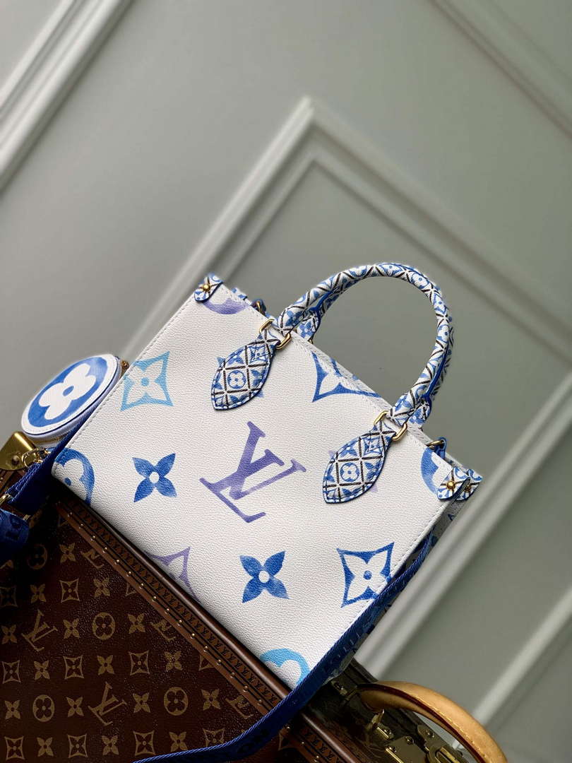 LV M22976 Louis Vuitton OnTheGo PM Handbag Blue - Default Title - View 2