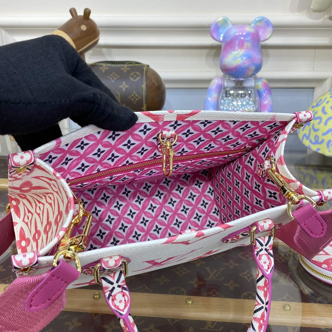 LV M22976 Louis Vuitton OnTheGo PM Handbag Pink