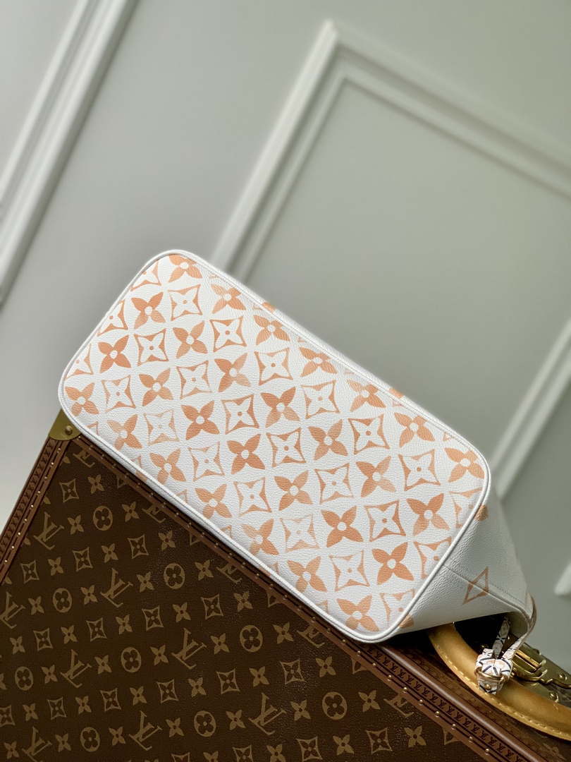 LV M22978 Louis Vuitton M22979 Neverfull MM Tote Bag Apricot - Default Title - View 4