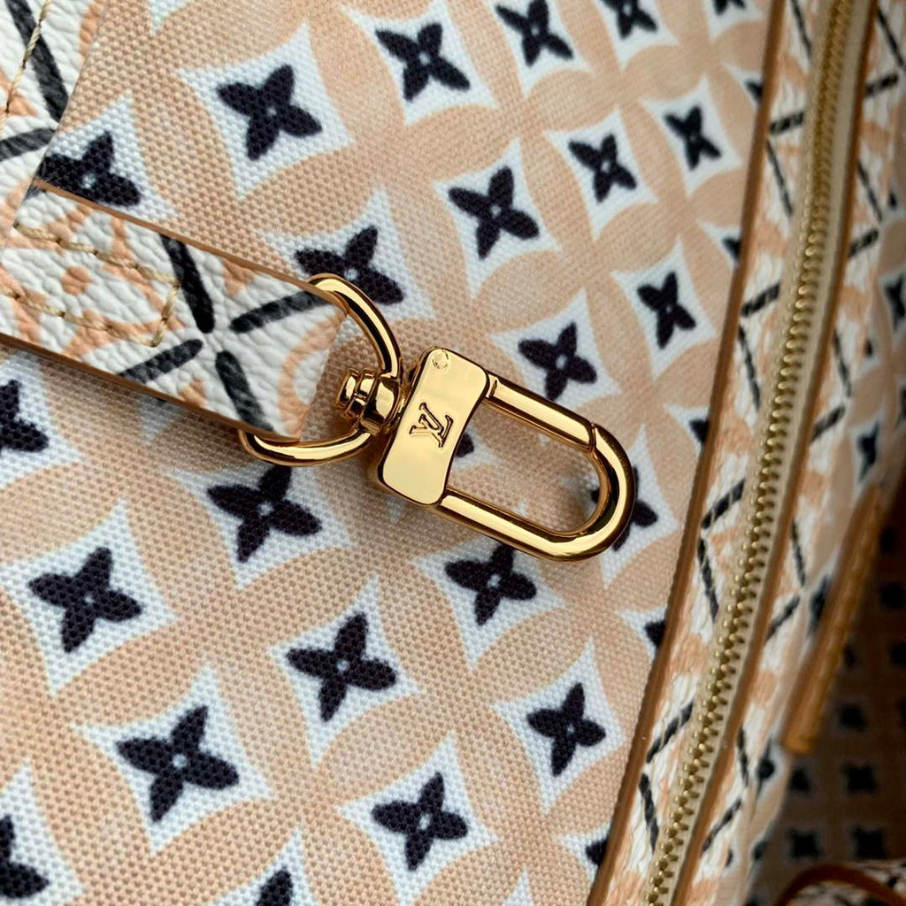 LV M22978 Louis Vuitton M22979 Neverfull MM Tote Bag Apricot