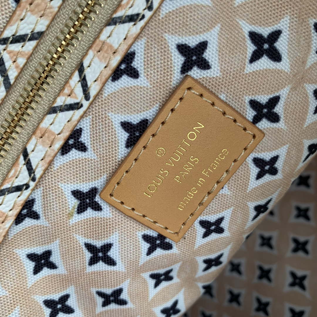 LV M22978 Louis Vuitton M22979 Neverfull MM Tote Bag Apricot - Default Title - View 9