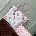 LV M22980 Louis Vuitton Neverfull MM Tote Bag Pink - Default Title - View 1