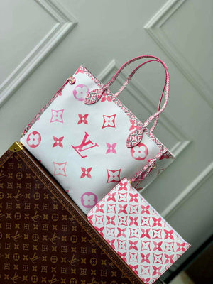 LV M22980 Louis Vuitton Neverfull MM Tote Bag Pink - Default Title - View 1