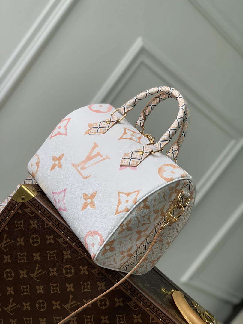 LV M22987 Louis Vuitton Speedy Bandouliere  25 Handbag Beige