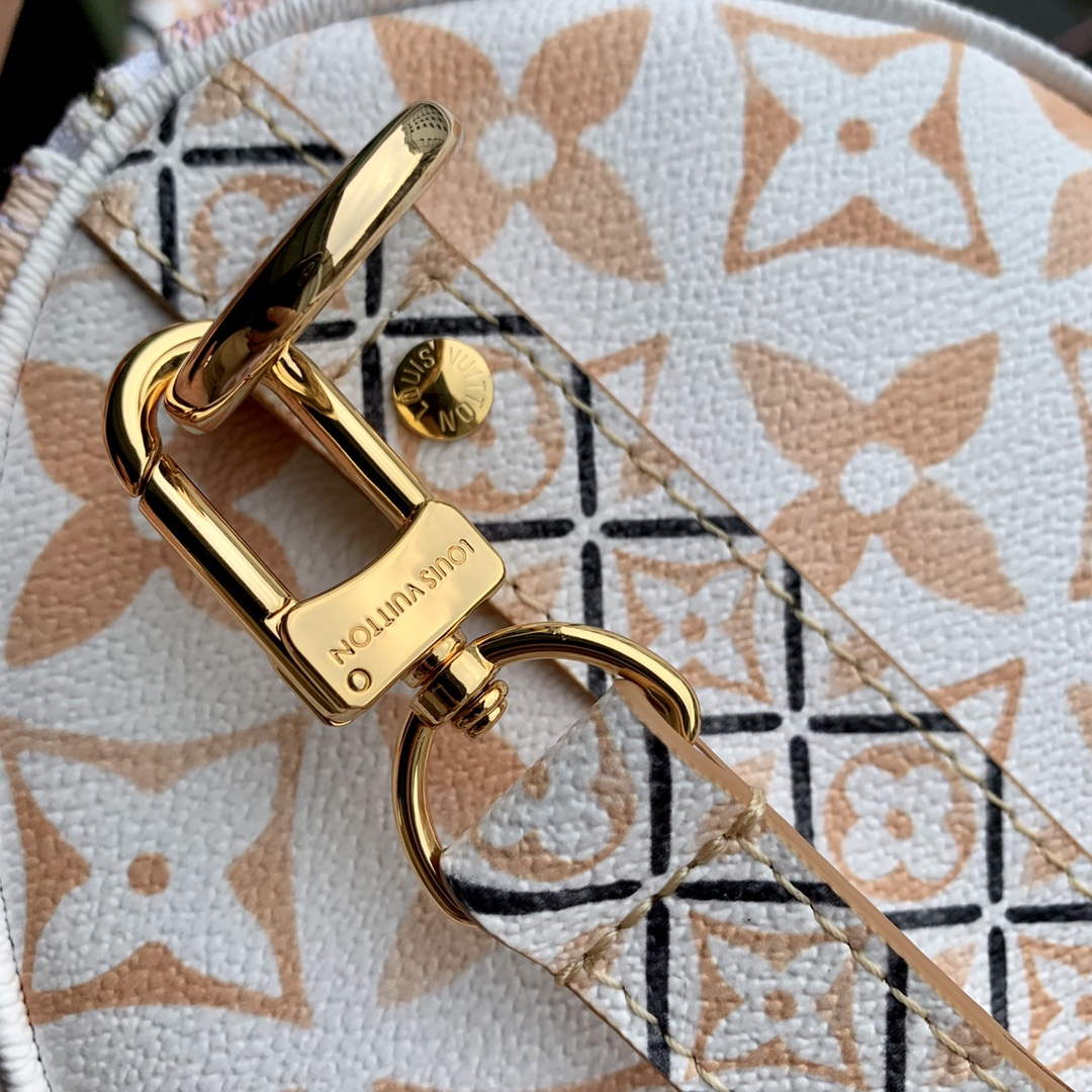 LV M22987 Louis Vuitton Speedy Bandouliere  25 Handbag Beige - Default Title - View 4