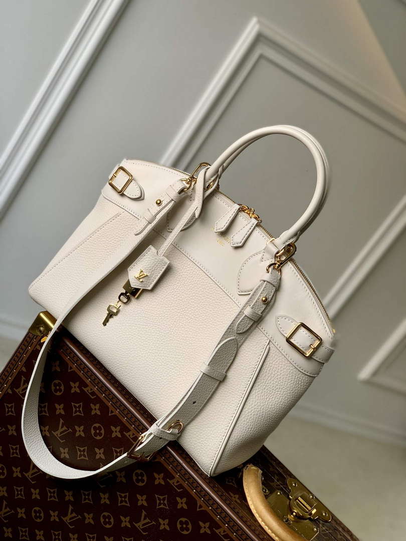 LV M23061 Louis Vuitton Lock It MM Bag Cr¨¨me Beige - Default Title - View 1